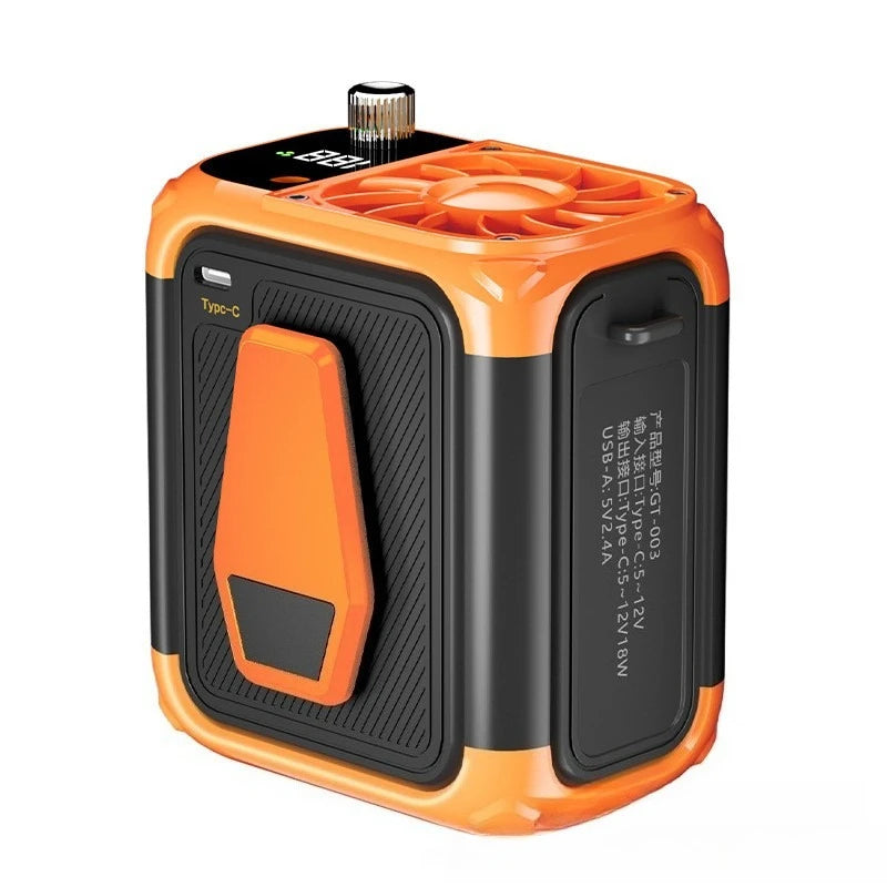 Batterie Externe Portable 5000mAh avec Lampe LED et Ventilateur Intégré
