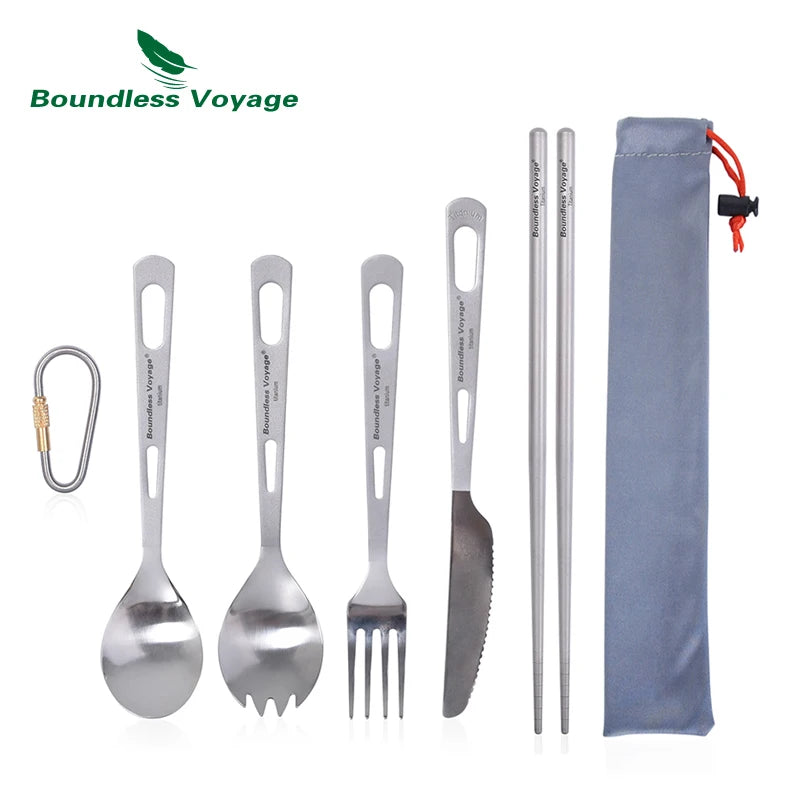 Kit de Couverts de Camping en Titane