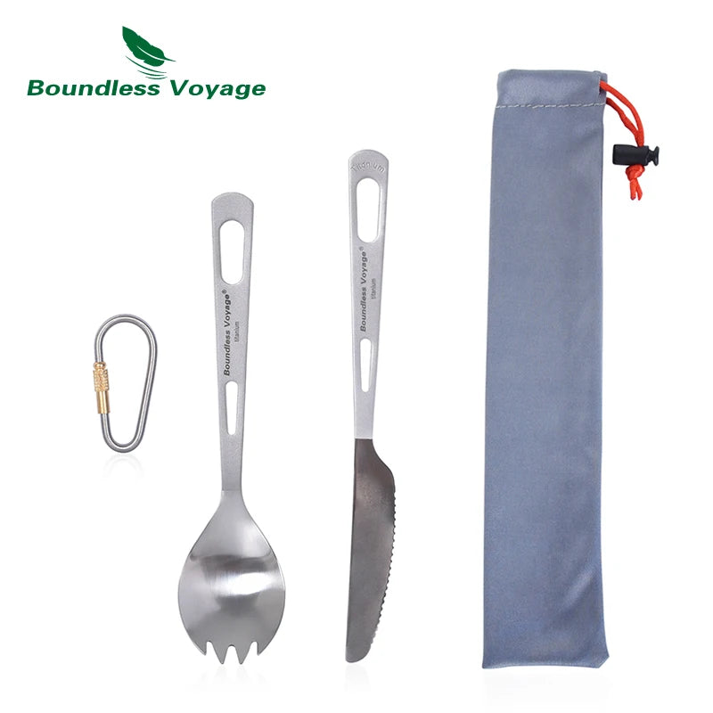 Kit de Couverts de Camping en Titane