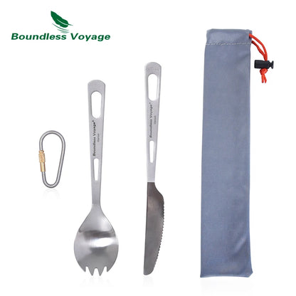 Kit de Couverts de Camping en Titane