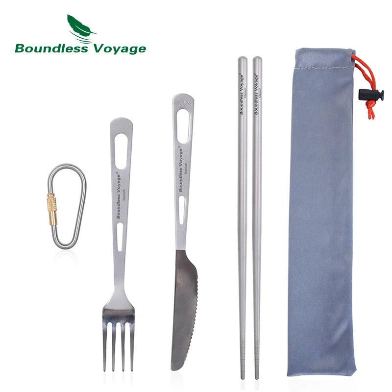 Kit de Couverts de Camping en Titane
