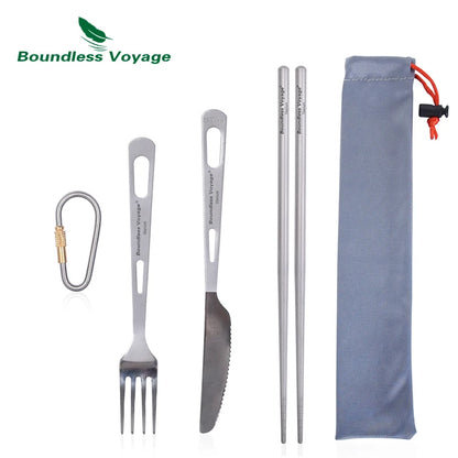 Kit de Couverts de Camping en Titane