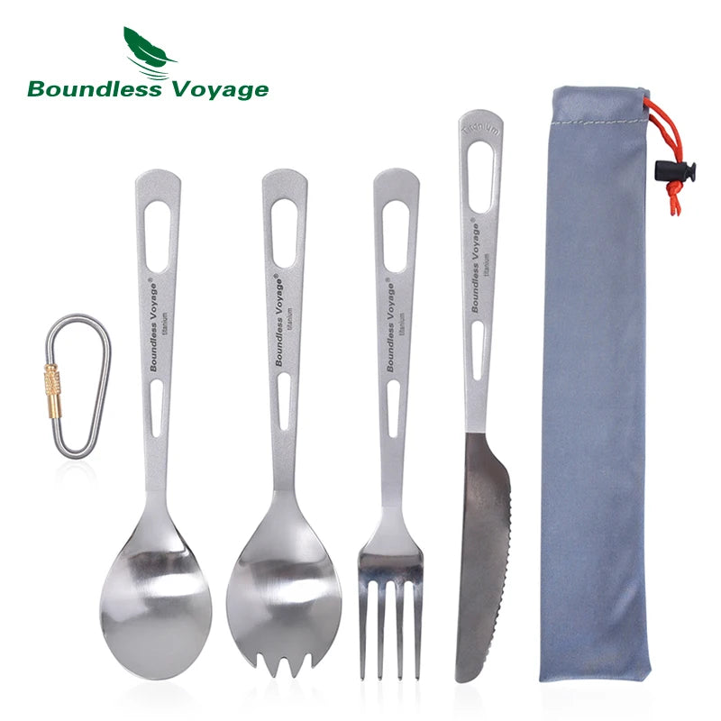 Kit de Couverts de Camping en Titane