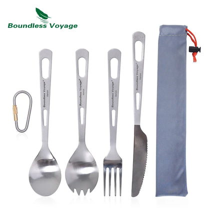 Kit de Couverts de Camping en Titane