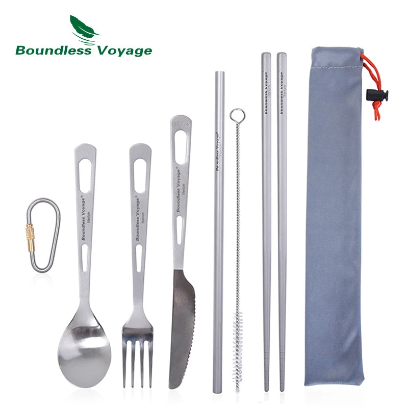 Kit de Couverts de Camping en Titane