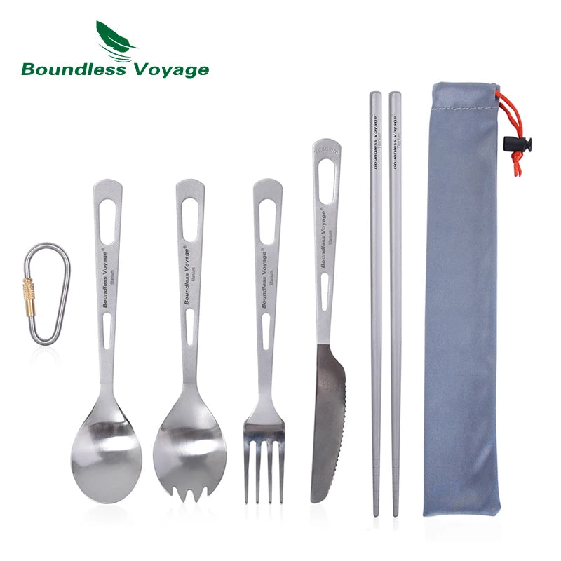 Kit de Couverts de Camping en Titane