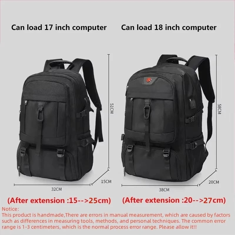 Travel Backpack Large Capacity Expandable Boarding Luggage Bag Leisure Fashion Multi Compartment Storage Waterproof Backpacks
