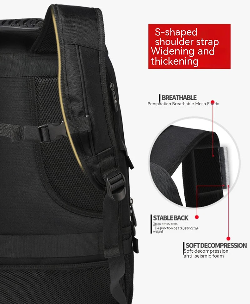 Travel Backpack Large Capacity Expandable Boarding Luggage Bag Leisure Fashion Multi Compartment Storage Waterproof Backpacks