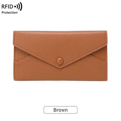Portefeuille Long Anti-Vol RFID pour Femme