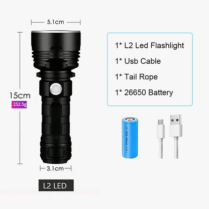 Lampe Torche Tactique Ultra-Puissante