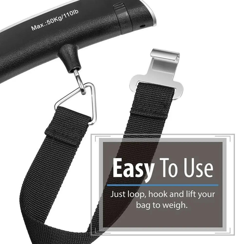 Luggage Scale 110lb 50kg Digital Handheld Portable Hanging Baggage Scale for Travel Suitcase Weight Scale