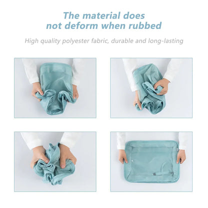 7-piece travel storage bag, portable bag, trendy bag, folding, storage, handbag, packaging box set, convenient for travel