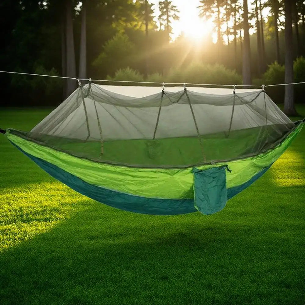 Hamac de Camping Ultra léger en Nylon Parachute avec Moustiquaire