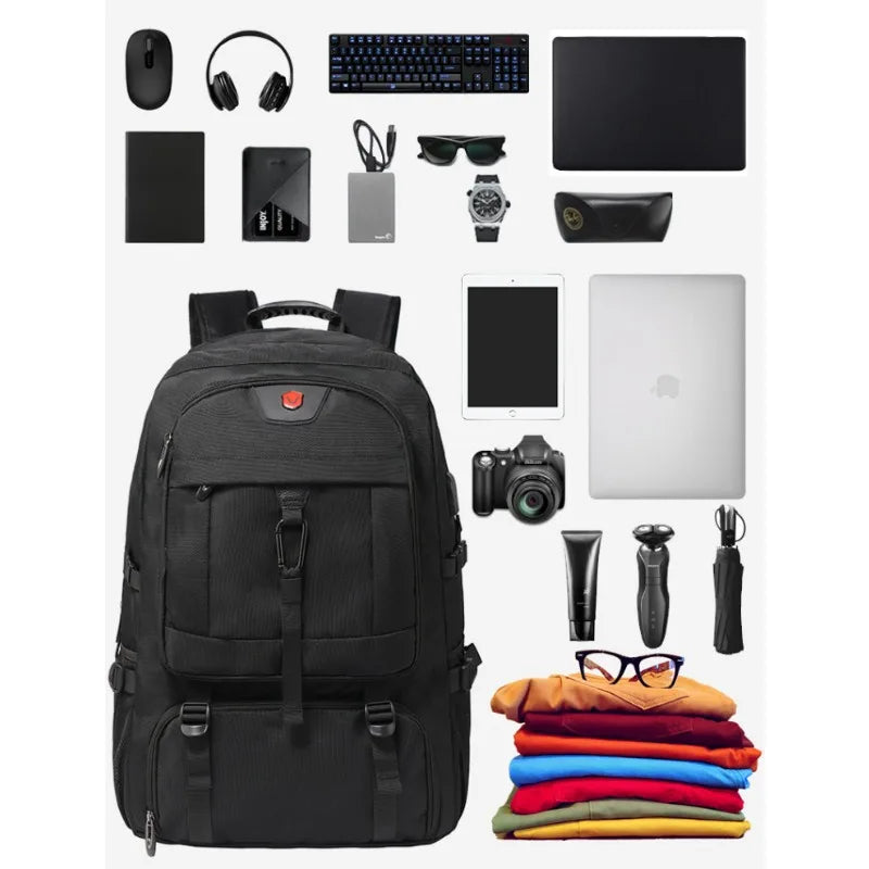 Travel Backpack Large Capacity Expandable Boarding Luggage Bag Leisure Fashion Multi Compartment Storage Waterproof Backpacks