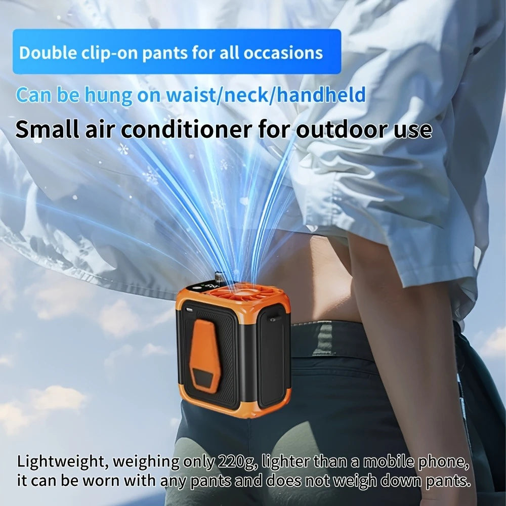 Batterie Externe Portable 5000mAh avec Lampe LED et Ventilateur Intégré