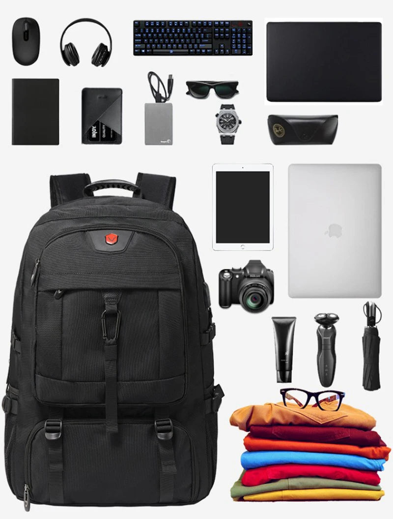 Travel Backpack Large Capacity Expandable Boarding Luggage Bag Leisure Fashion Multi Compartment Storage Waterproof Backpacks