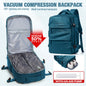 Travel Essentials Vacuum Storage Bag, Carry on Vacuum Compression Travel Backpack For Hiking, Compressed Space Saving Clothes