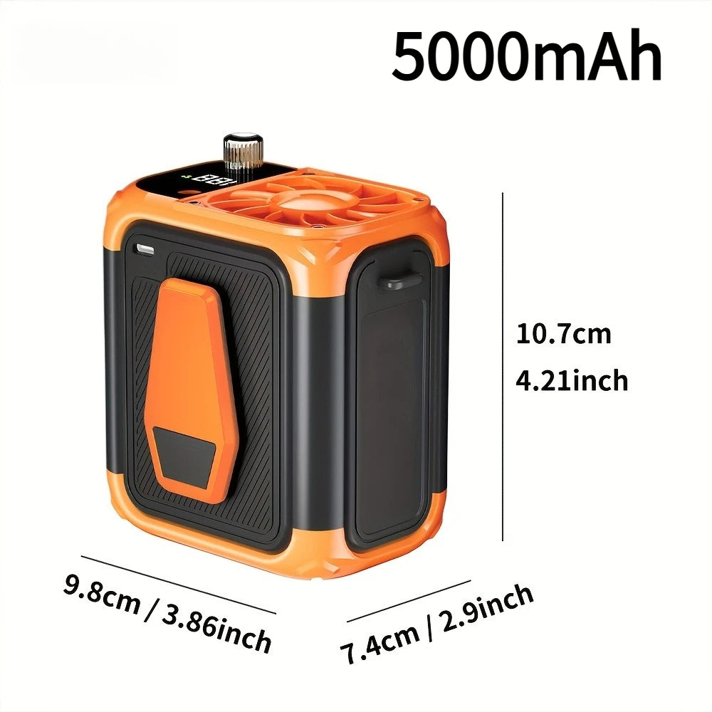 Batterie Externe Portable 5000mAh avec Lampe LED et Ventilateur Intégré