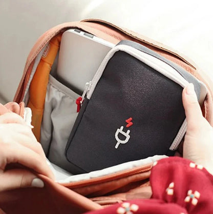 Travel Gadget Organizer Bag Portable digital cable bag Electronics Accessories Storage Carrying Case Pouch for USB power Bank