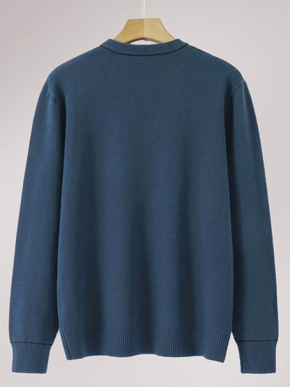 Pull chaud homme – Col rond, coupe slim, hiver