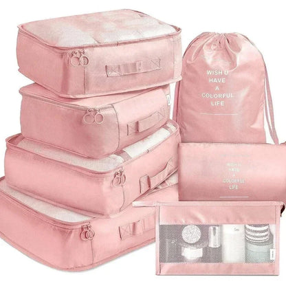 7-piece travel storage bag, portable bag, trendy bag, folding, storage, handbag, packaging box set, convenient for travel