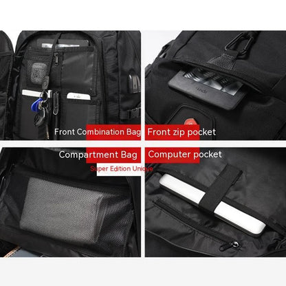 Travel Backpack Large Capacity Expandable Boarding Luggage Bag Leisure Fashion Multi Compartment Storage Waterproof Backpacks
