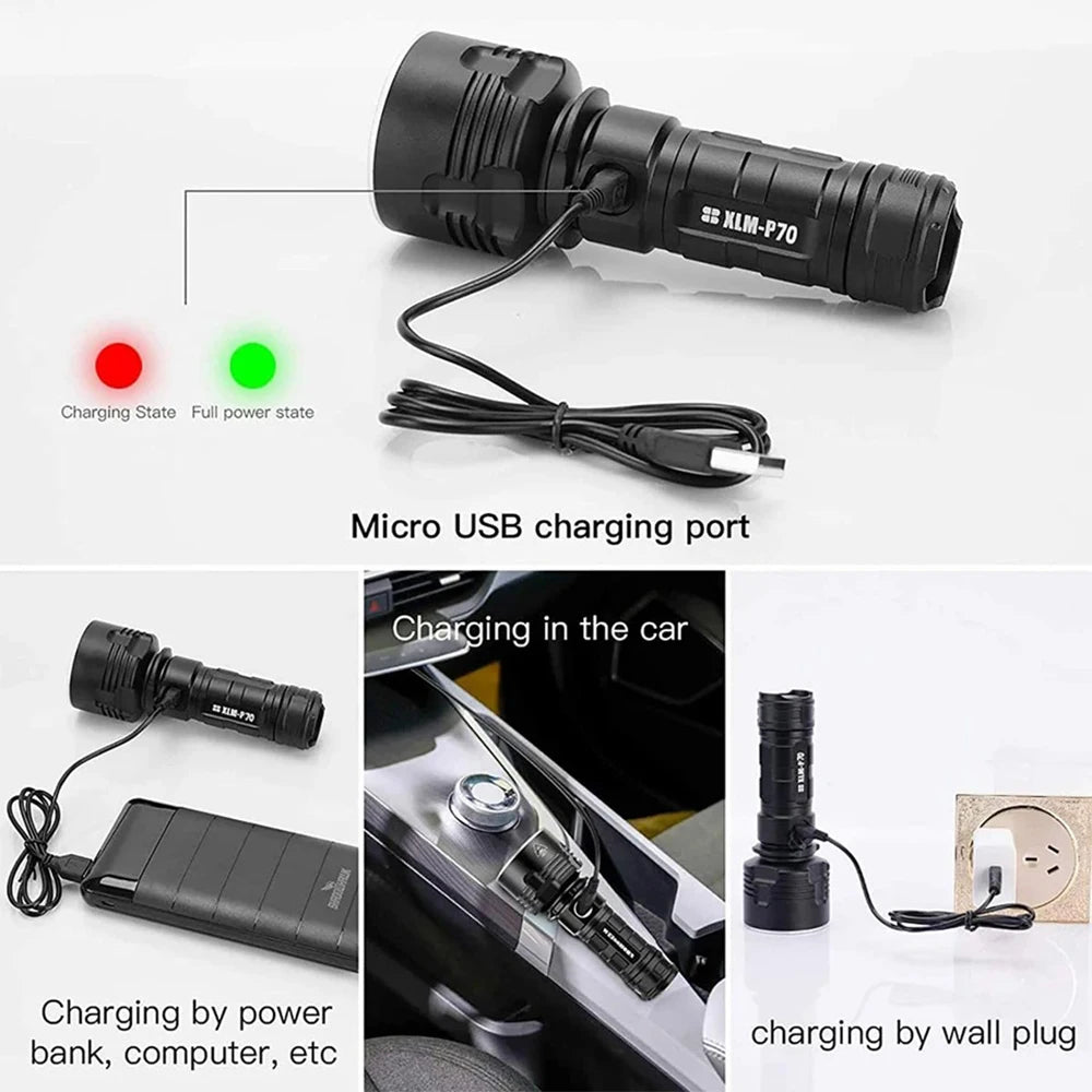 Lampe Torche Tactique Ultra-Puissante