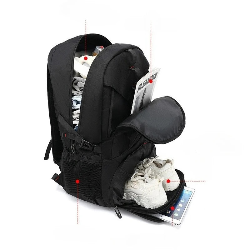 Travel Backpack Large Capacity Expandable Boarding Luggage Bag Leisure Fashion Multi Compartment Storage Waterproof Backpacks