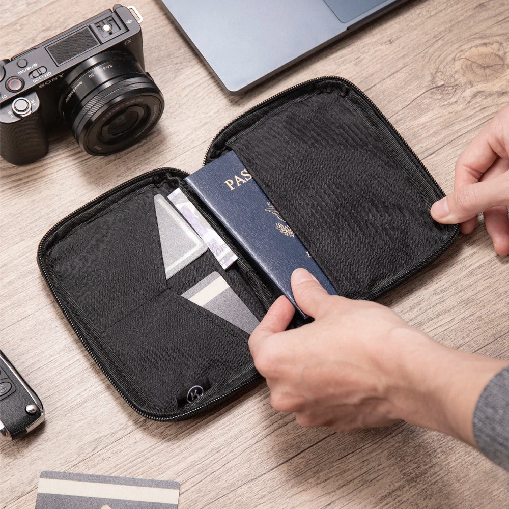 Pochette Porte-Passeport et Portefeuille de Voyage RFID Premium