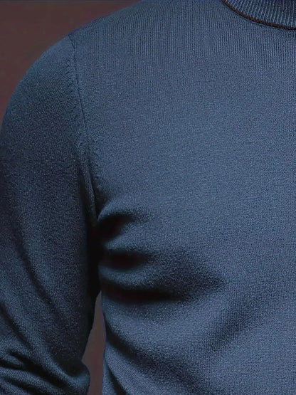 Pull chaud homme – Col rond, coupe slim, hiver
