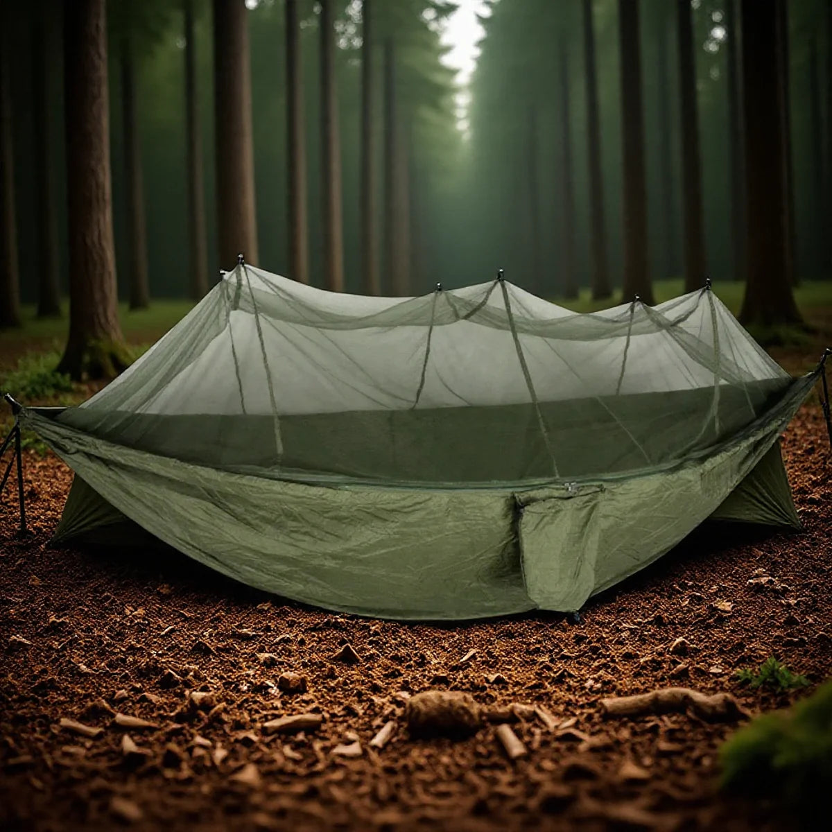 Hamac de Camping Ultra léger en Nylon Parachute avec Moustiquaire