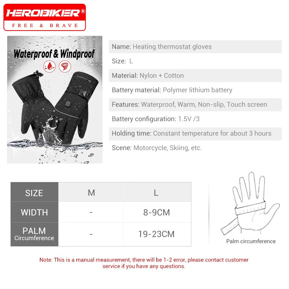 Gants de Moto Chauffants