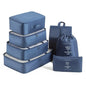 7-piece travel storage bag, portable bag, trendy bag, folding, storage, handbag, packaging box set, convenient for travel