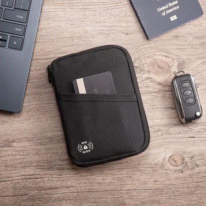 Pochette Porte-Passeport et Portefeuille de Voyage RFID Premium
