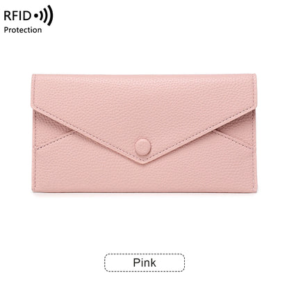 Portefeuille Long Anti-Vol RFID pour Femme