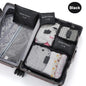 6Pcs Travel Clothes Storage Bags Set - Portable Luggage Organizer Suitcase Packing Cubes with Shoe Pouch