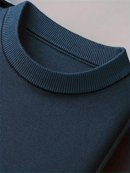 Pull chaud homme – Col rond, coupe slim, hiver