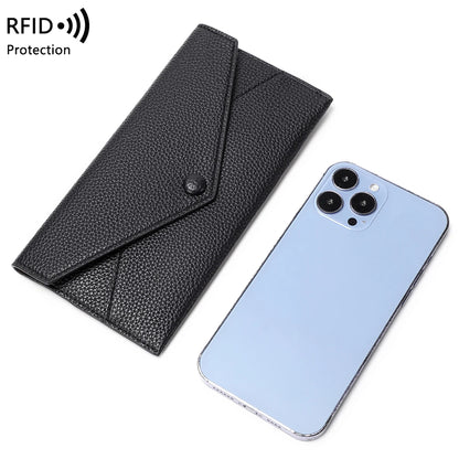 Portefeuille Long Anti-Vol RFID pour Femme