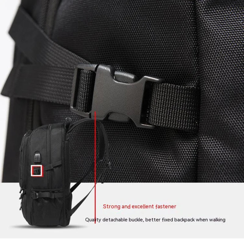 Travel Backpack Large Capacity Expandable Boarding Luggage Bag Leisure Fashion Multi Compartment Storage Waterproof Backpacks
