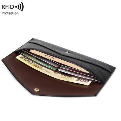 Portefeuille Long Anti-Vol RFID pour Femme