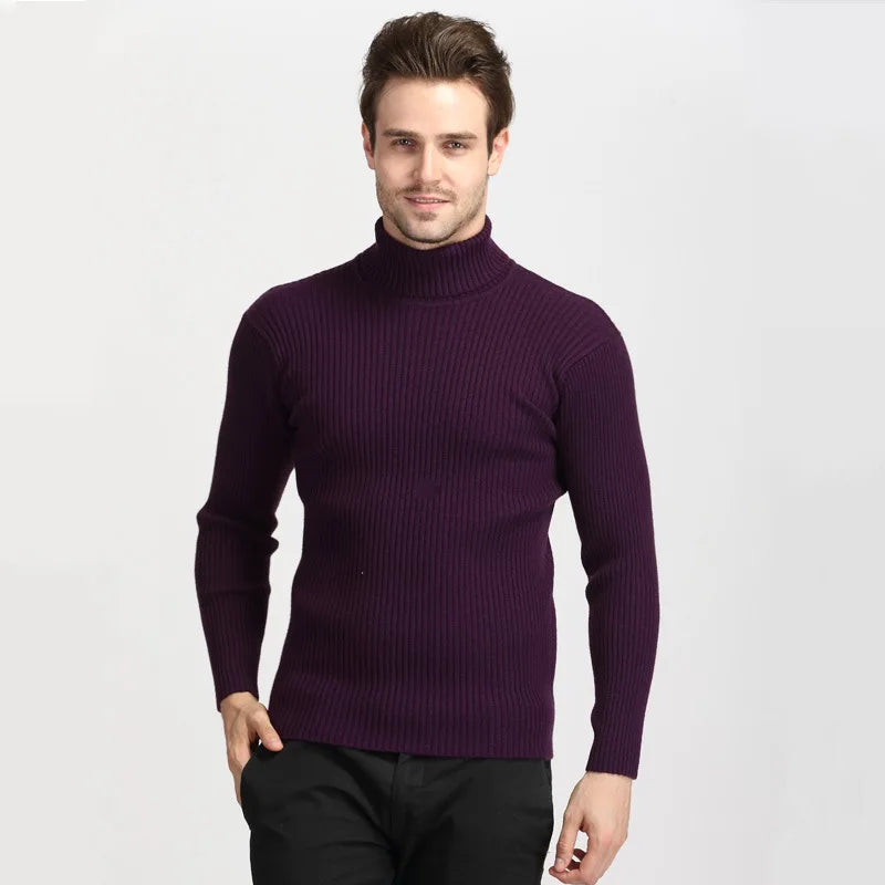 Pull col roulé homme – Maille épaisse