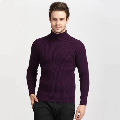 Pull col roulé homme – Maille épaisse