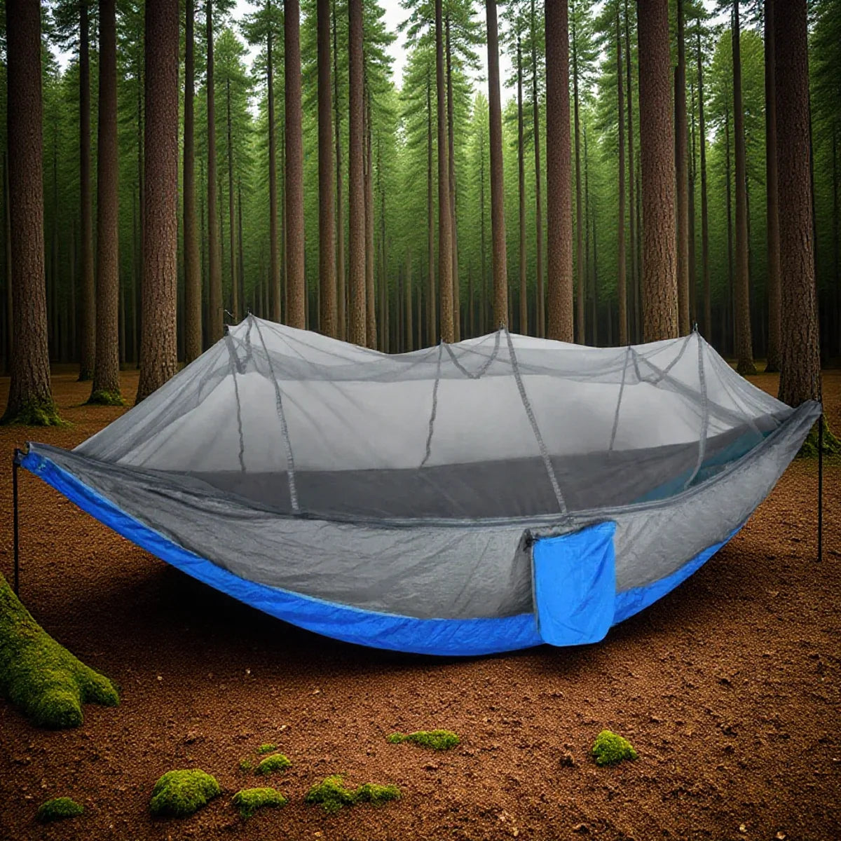 Hamac de Camping Ultra léger en Nylon Parachute avec Moustiquaire