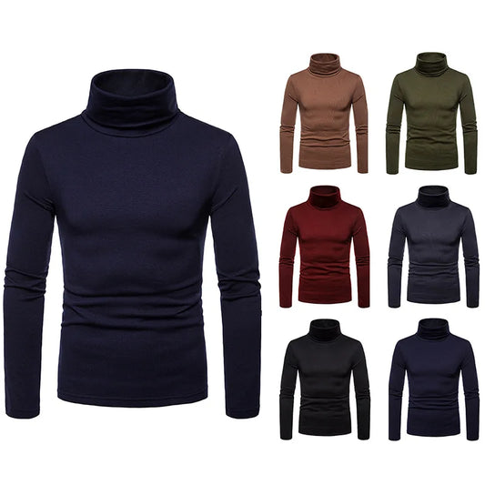 Pull col roulé homme – Maille épaisse