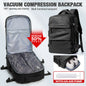 Travel Essentials Vacuum Storage Bag, Carry on Vacuum Compression Travel Backpack For Hiking, Compressed Space Saving Clothes