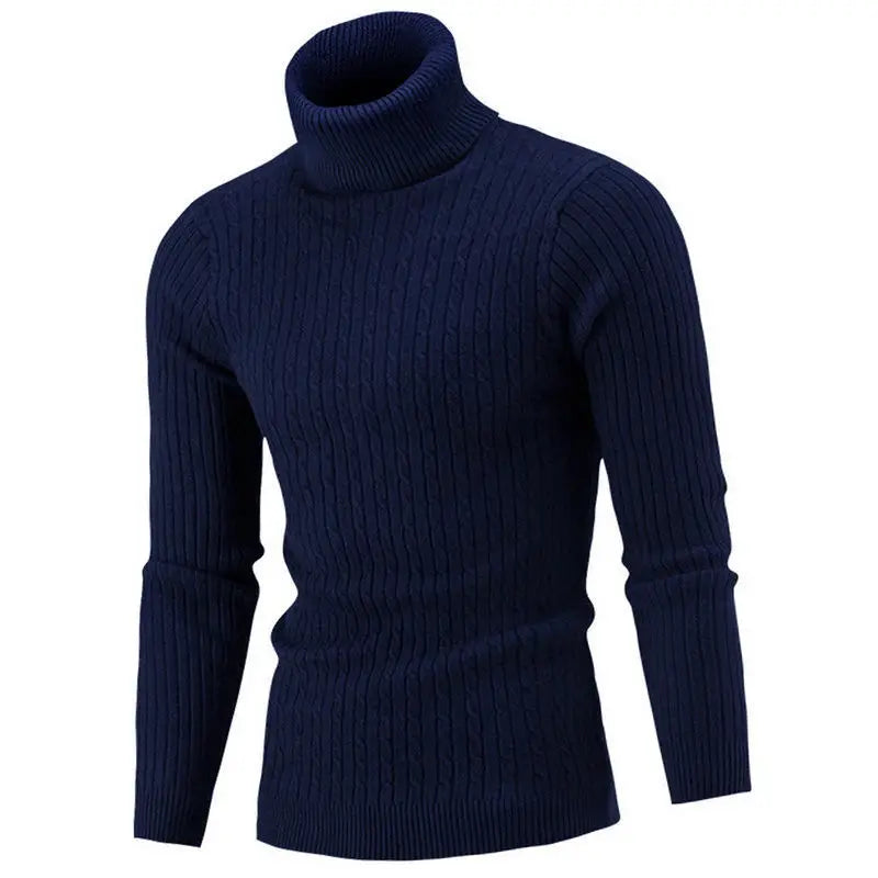 Pull col roulé homme – Maille épaisse