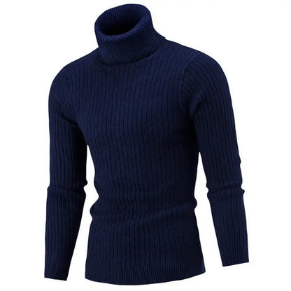 Pull col roulé homme – Maille épaisse