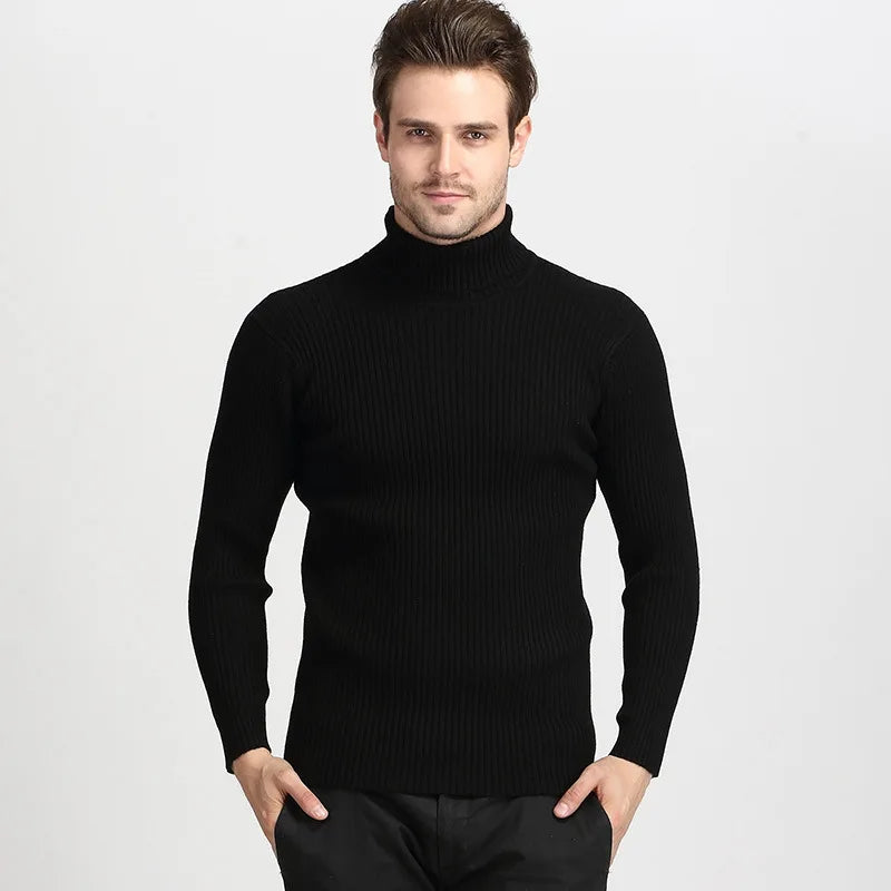 Pull col roulé homme – Maille épaisse