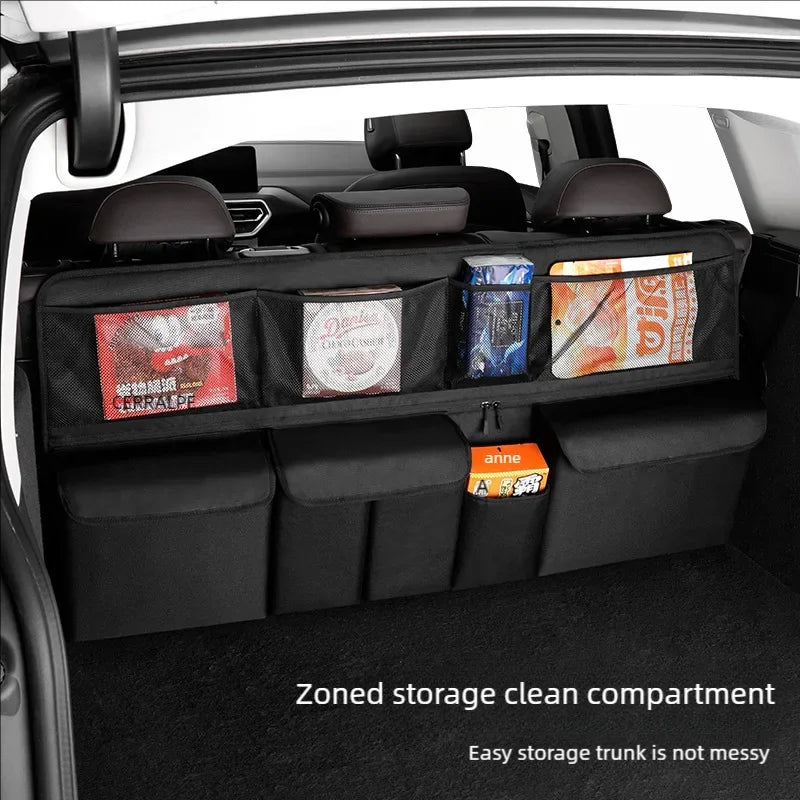 Organisateur de Rangement Multifonction pour Coffre et Sièges de Voiture